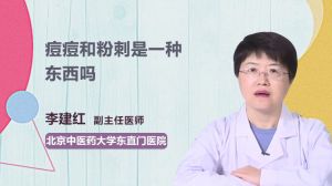 痘痘和粉刺是一种东西吗