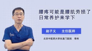 腰疼可能是腰肌劳损了日常养护来学下