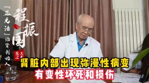 肾脏内部出现弥漫性病变 有变性坏死和损伤